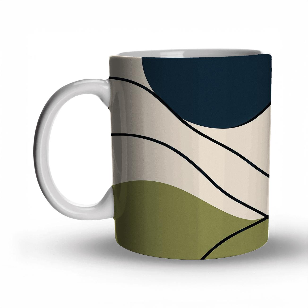 Geometric Harmony Wave premium drinkware mugs