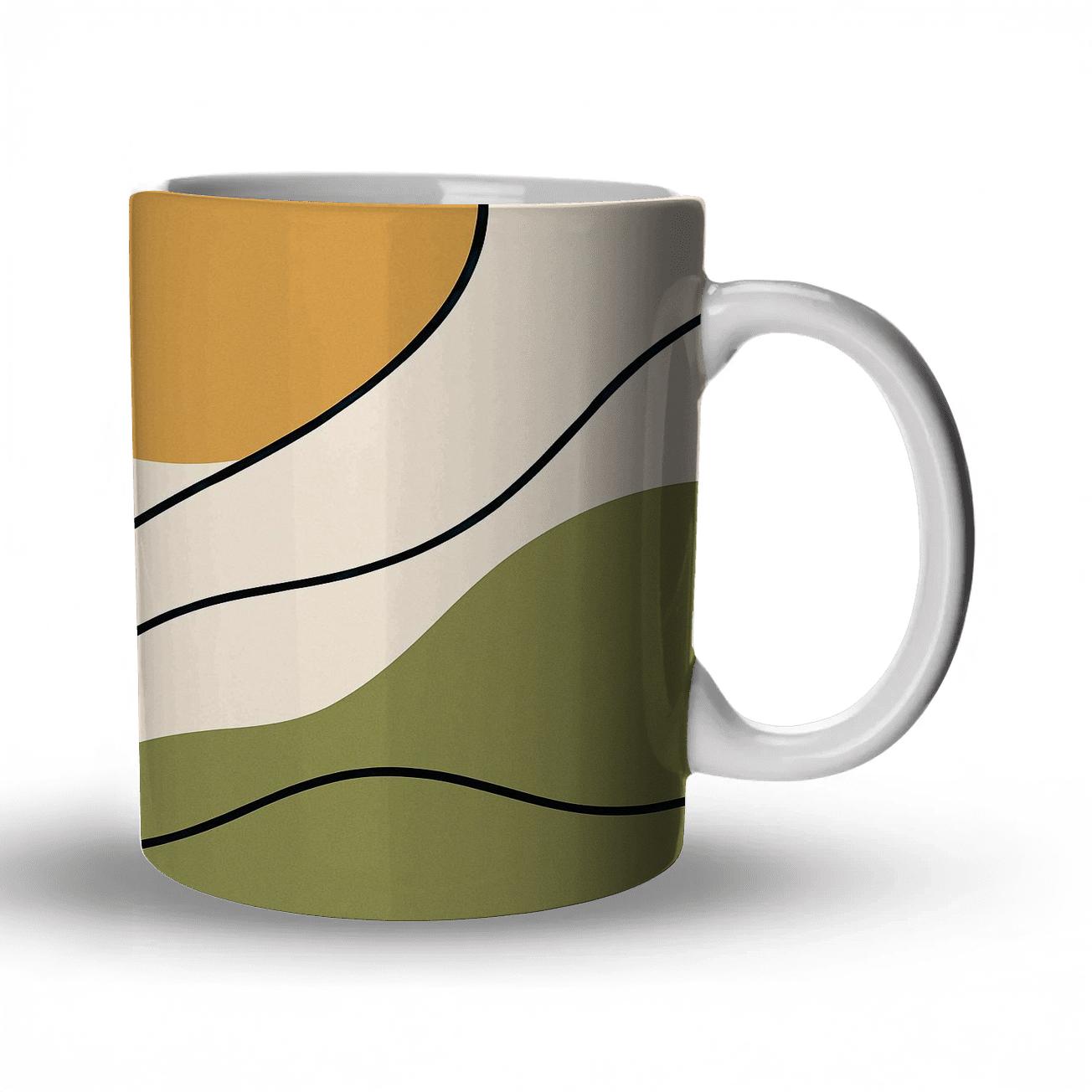 Geometric Harmony Wave premium drinkware mugs