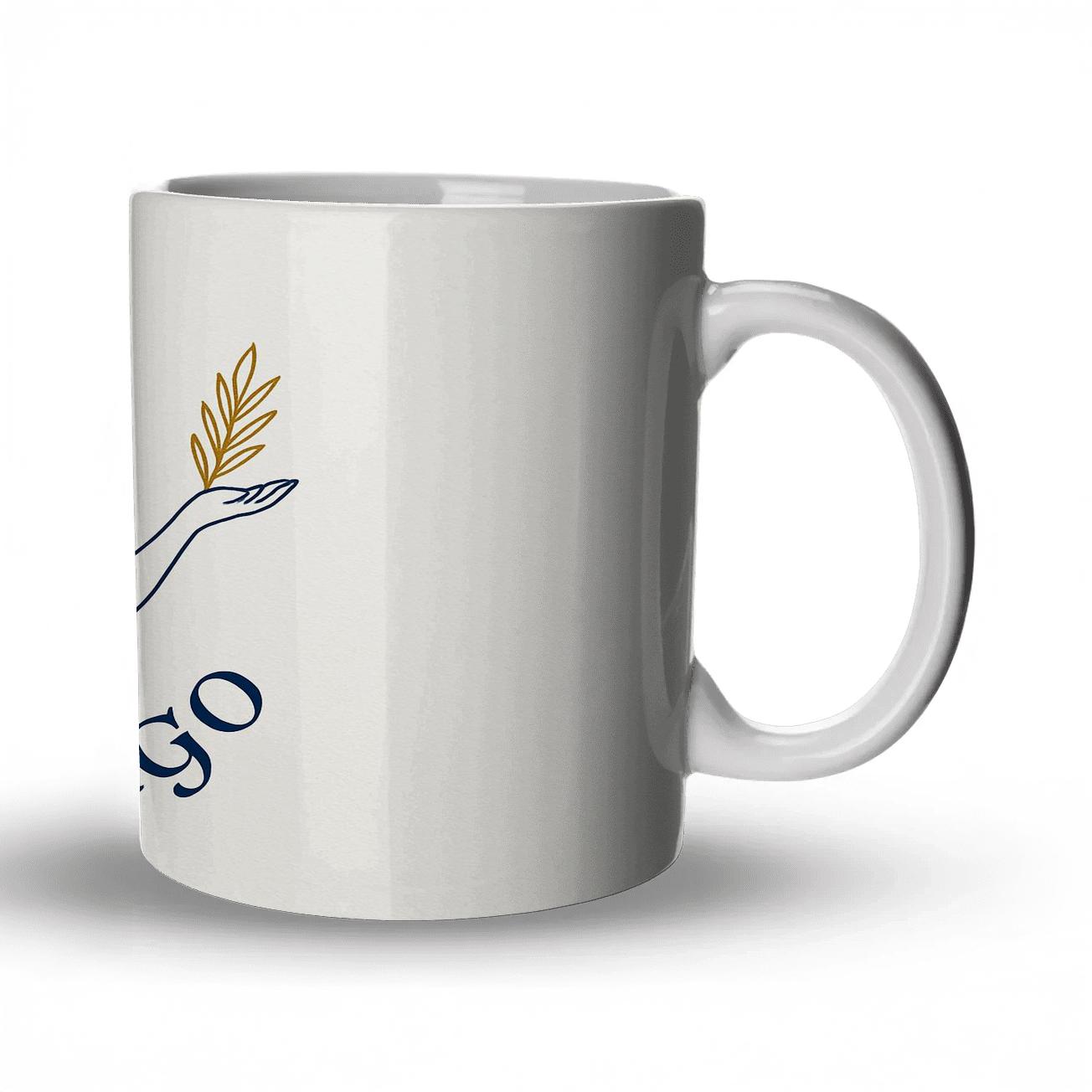 Refined Virgo Maiden Line Art Illustration ceramic coffee mugs