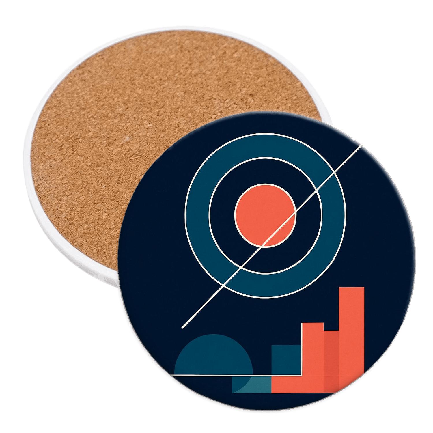 Orbiting Geometry coasters for home decor