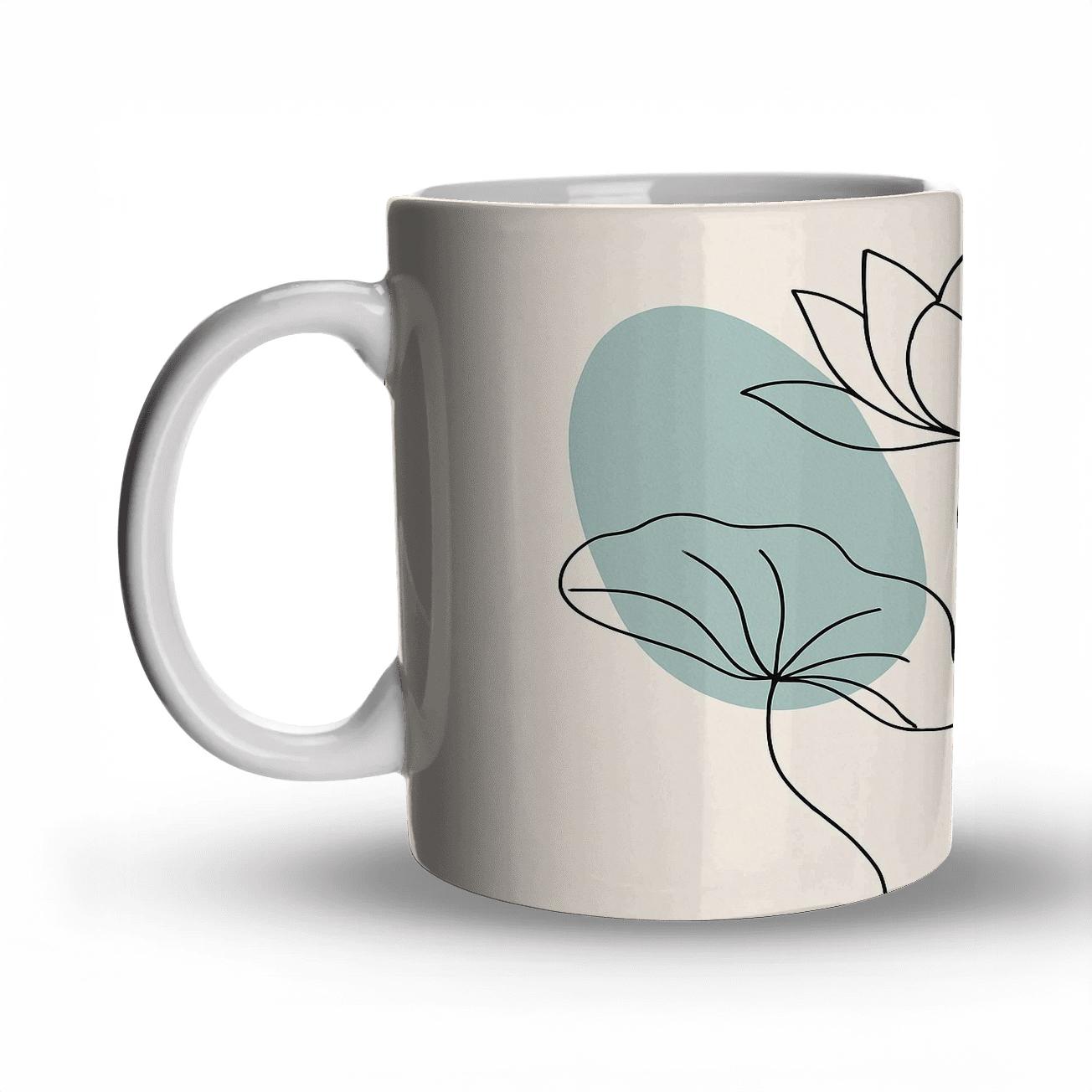 Serene Floral Harmony premium drinkware mugs