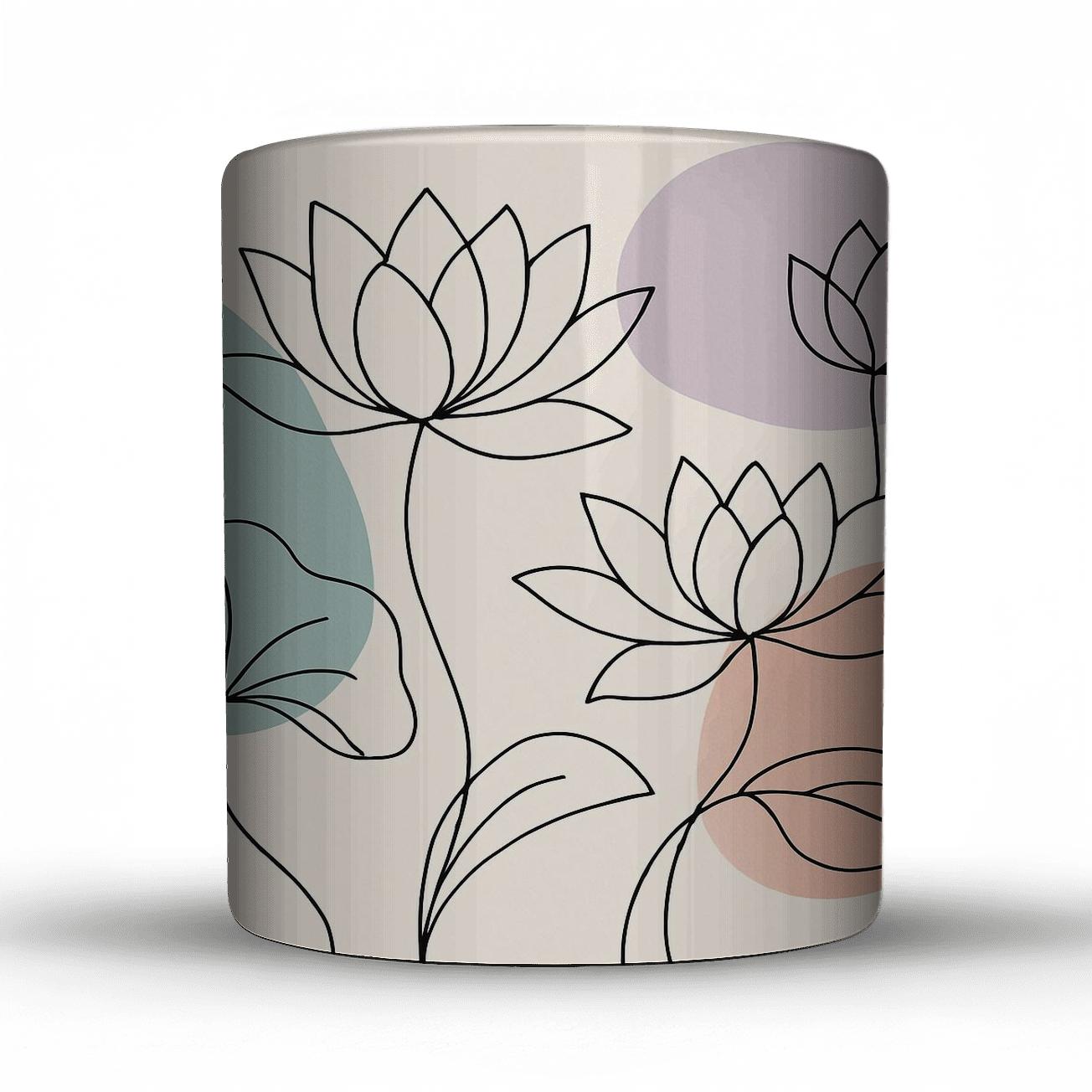 Serene Floral Harmony premium drinkware mugs