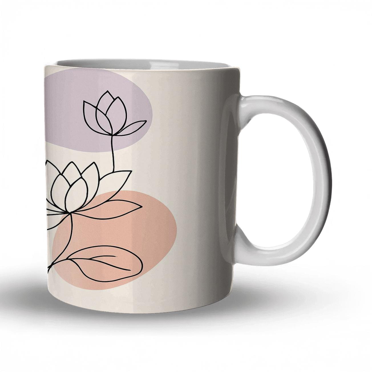 Serene Floral Harmony premium drinkware mugs