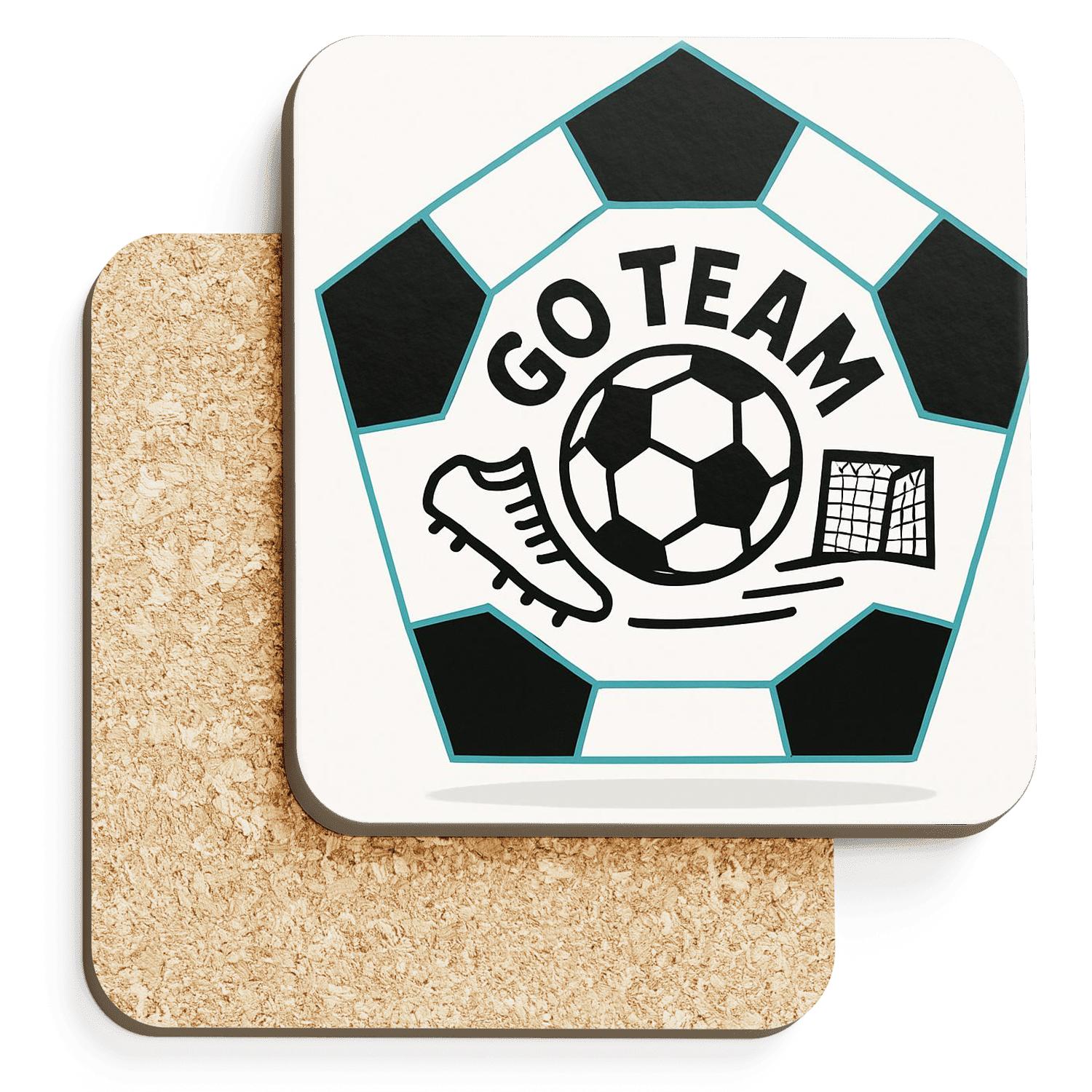 Pitch Loyal Soccer Minimalist absorbent drink coasters