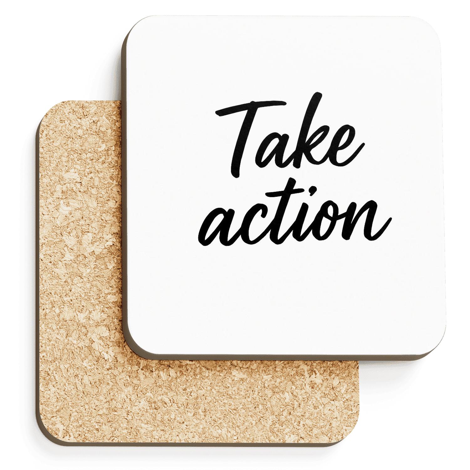 Begin Boldly wooden table coasters