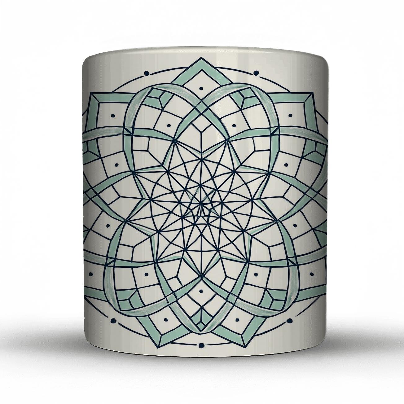 Celestial Fold Mandala insulated thermal mugs