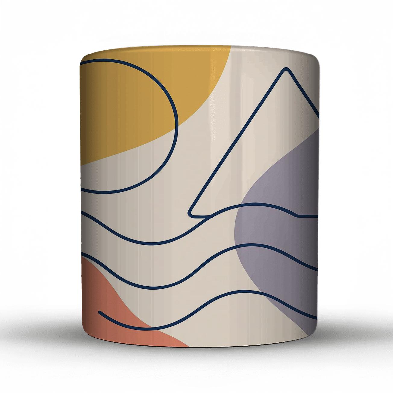 Geometric Abstract Flow novelty coffee mugs
