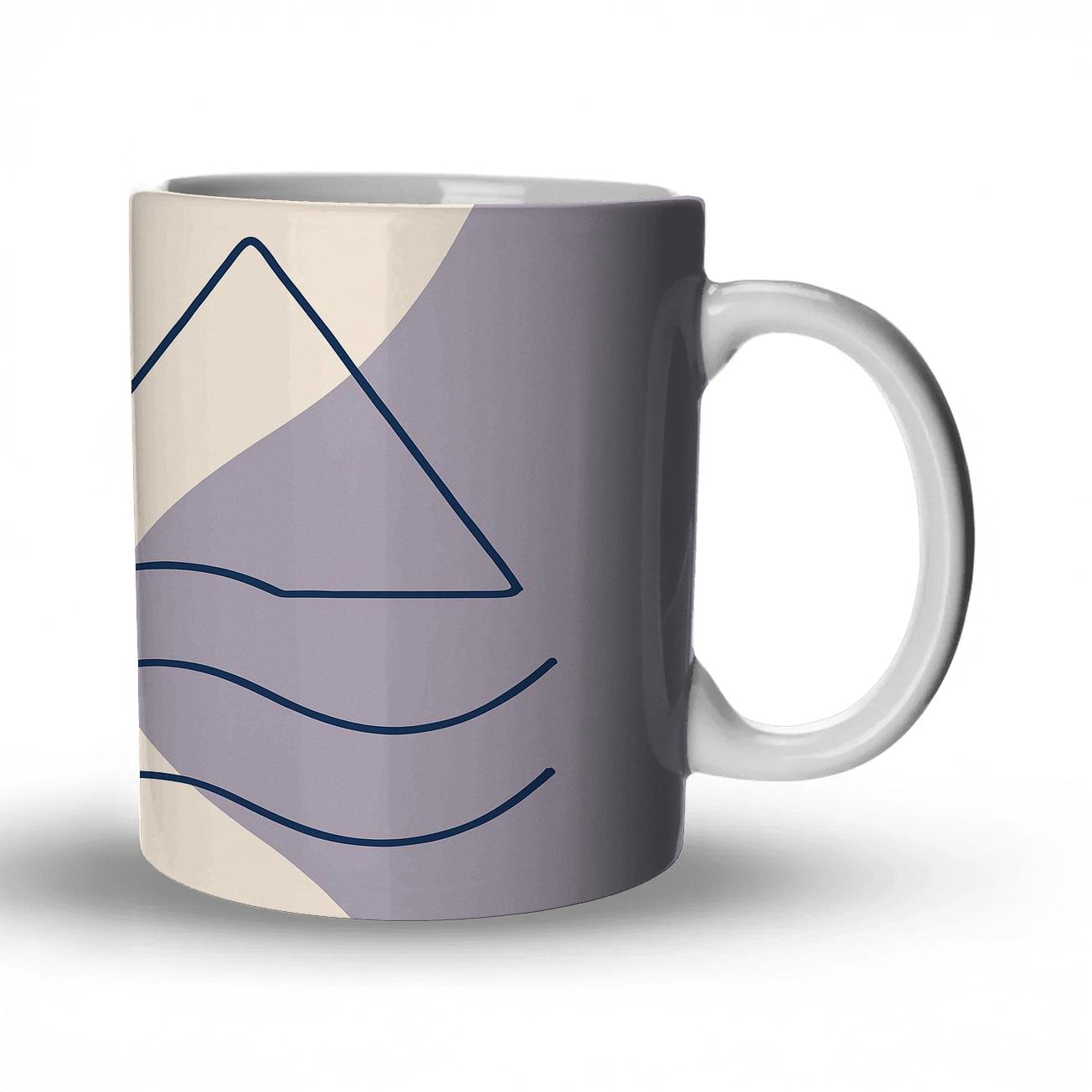 Geometric Abstract Flow novelty coffee mugs
