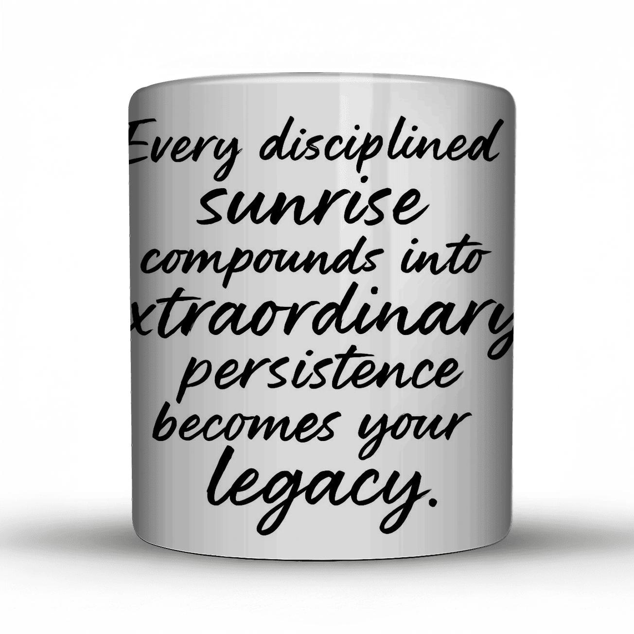 Daily Discipline Minimalist Quote Art travel mugs with handles