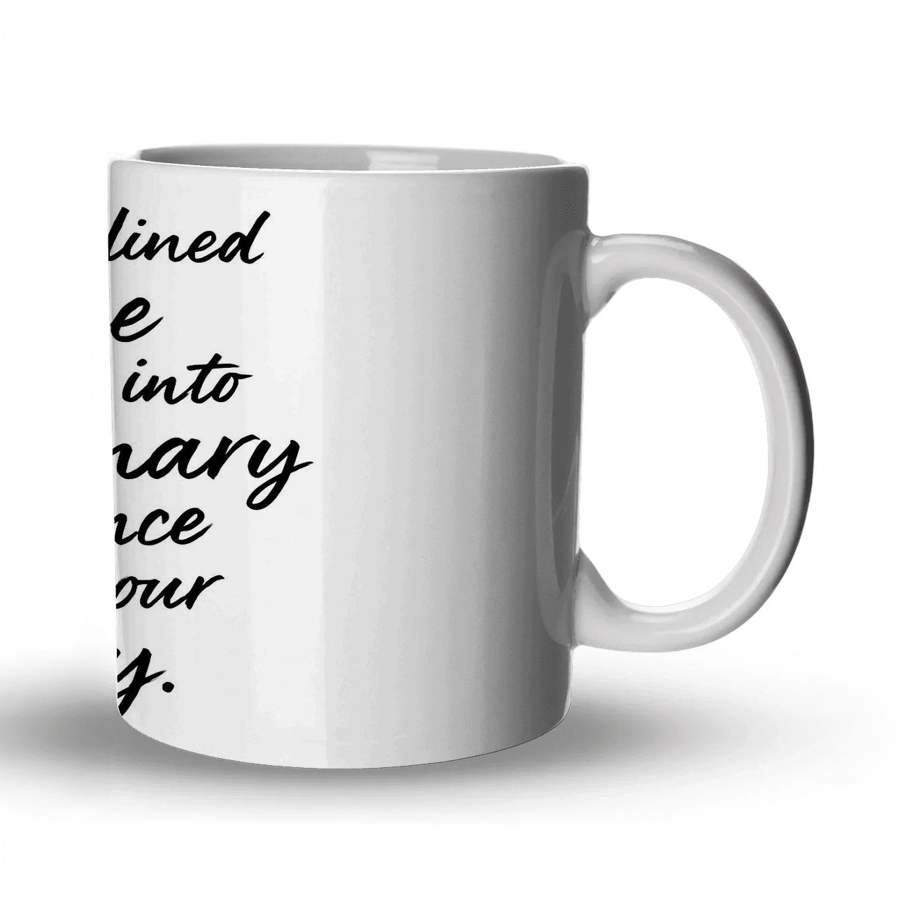 Daily Discipline Minimalist Quote Art travel mugs with handles