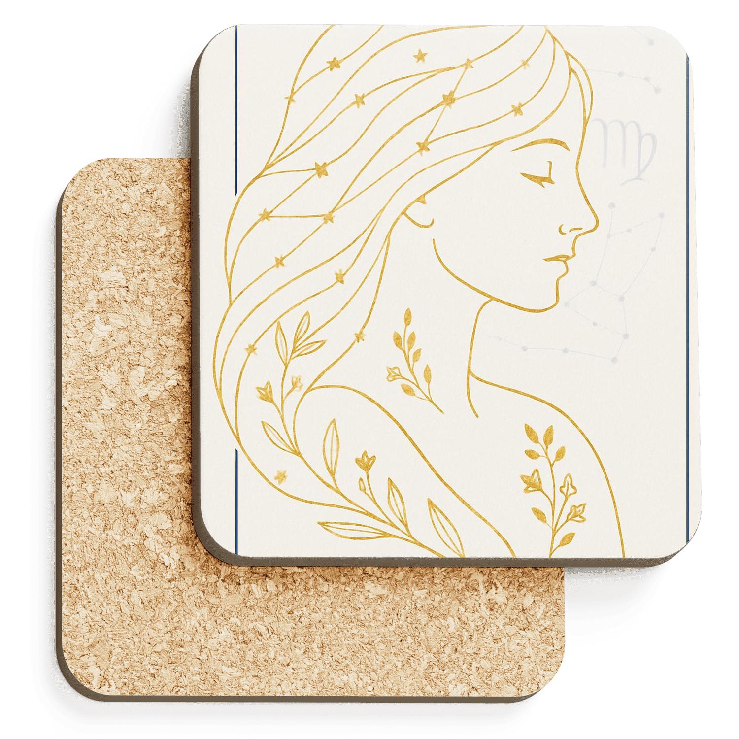 Virgo Maiden Elegance cork coaster sets