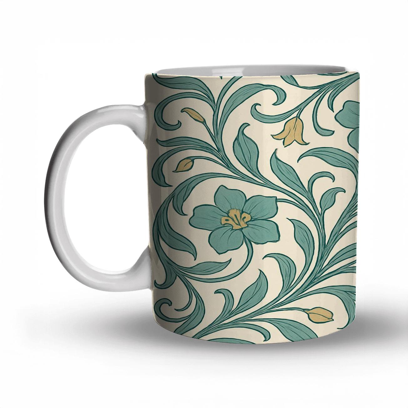 Art Nouveau Botanical Elegance decorative mug sets