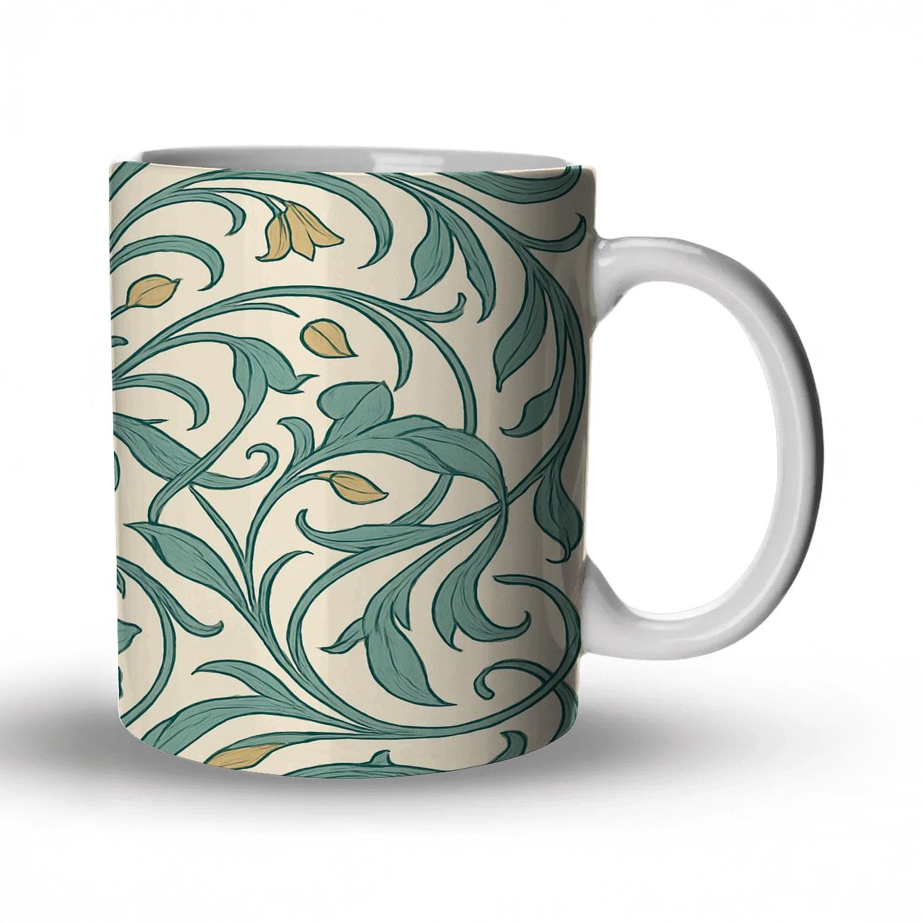 Art Nouveau Botanical Elegance decorative mug sets