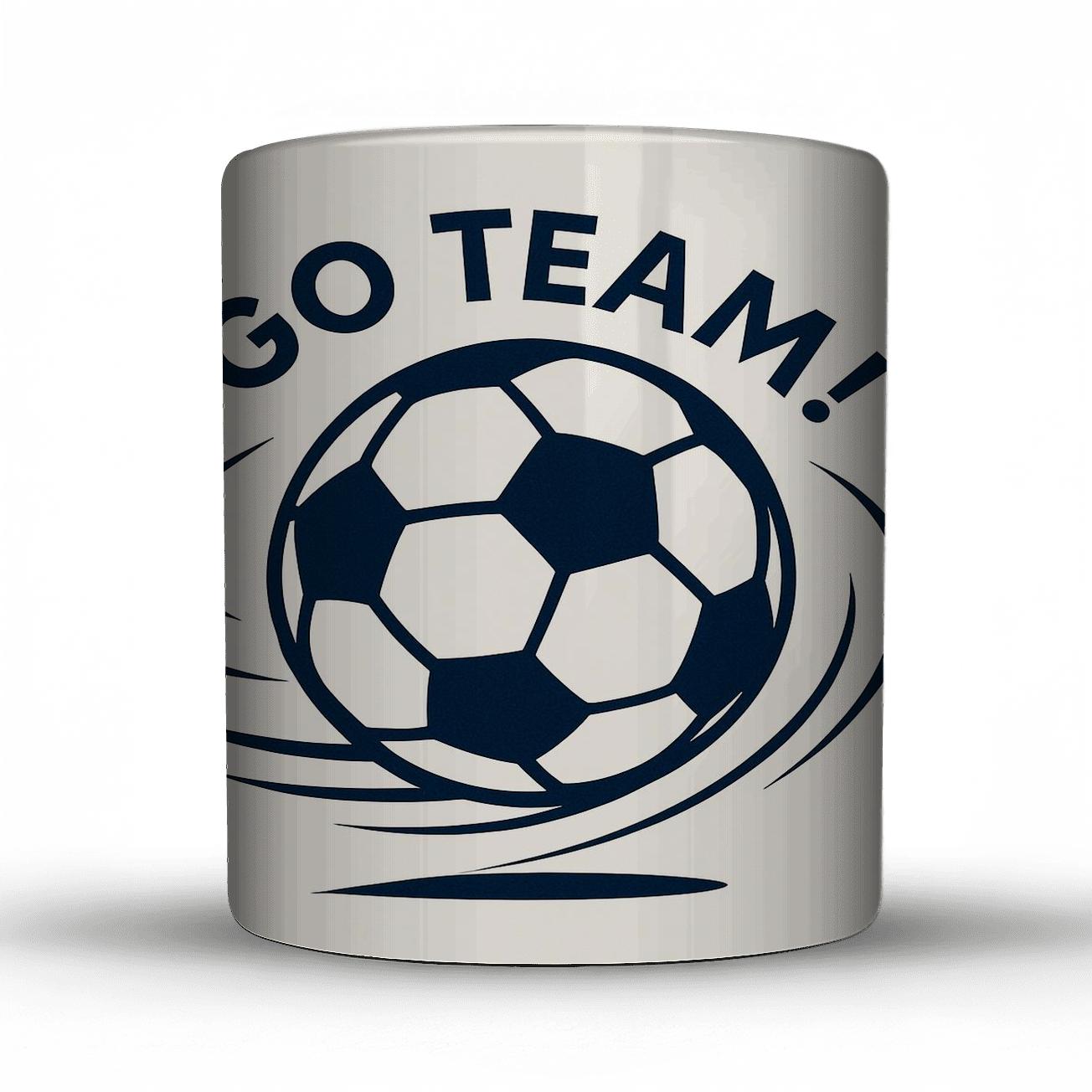 Dynamic Soccer Spirit travel mugs with handles