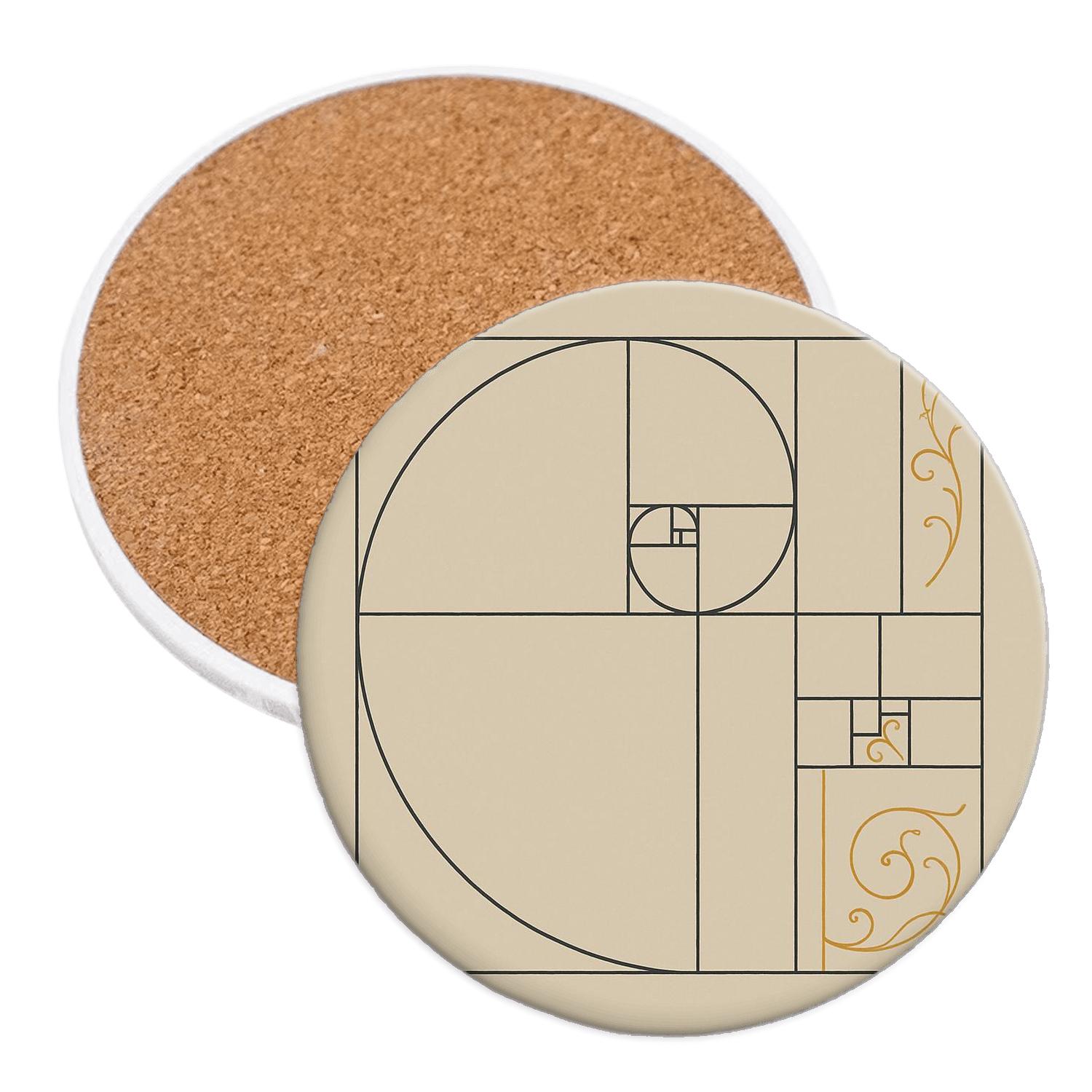 Modular Golden Ratio Grid personalized drink coasters