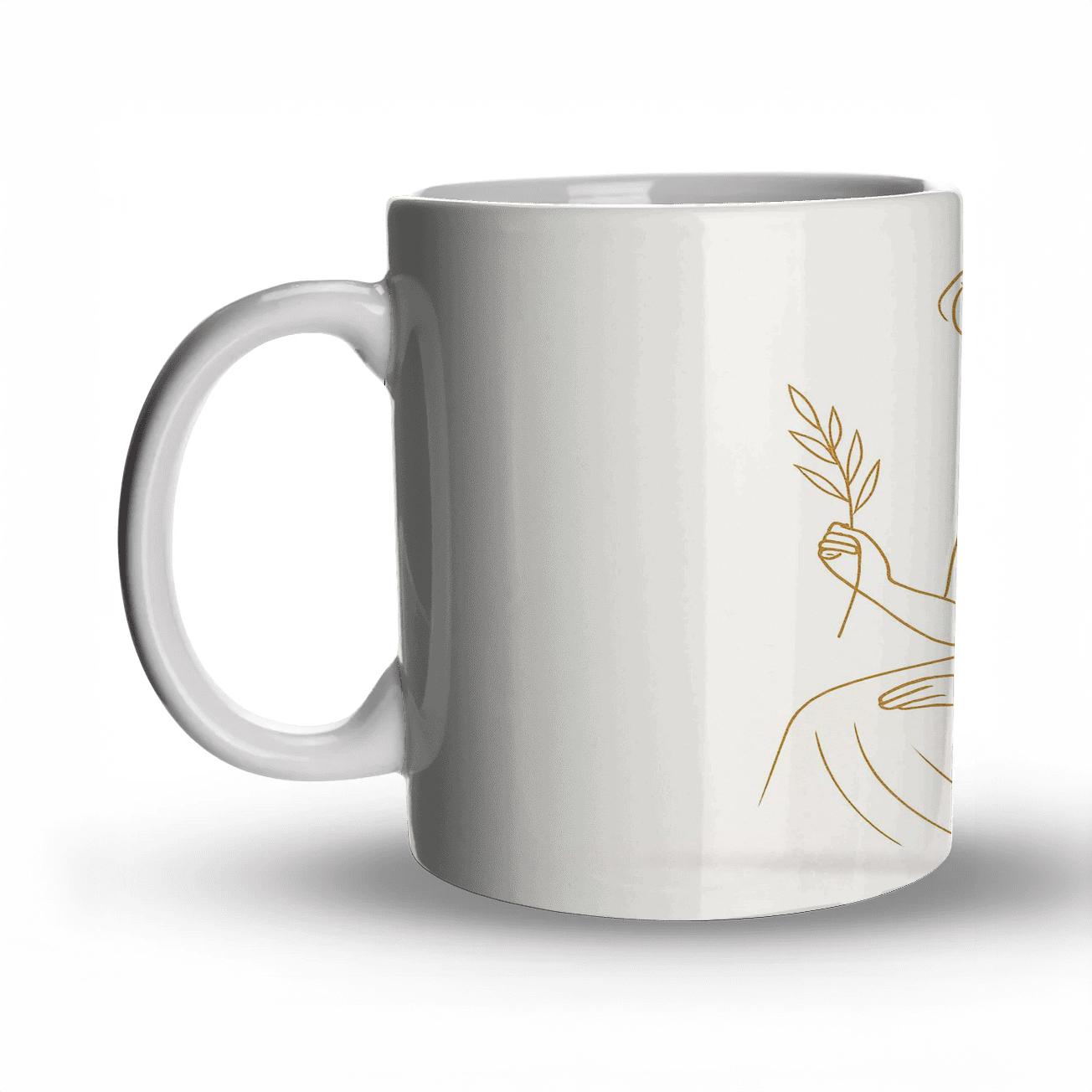 Virgo Celestial Elegance custom printed mugs