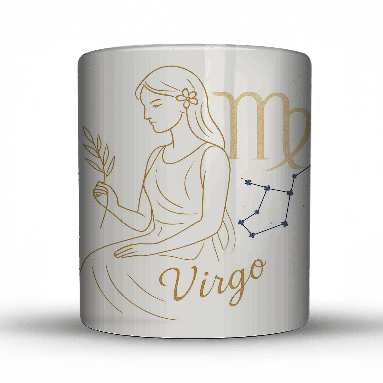 Virgo Celestial Elegance custom printed mugs