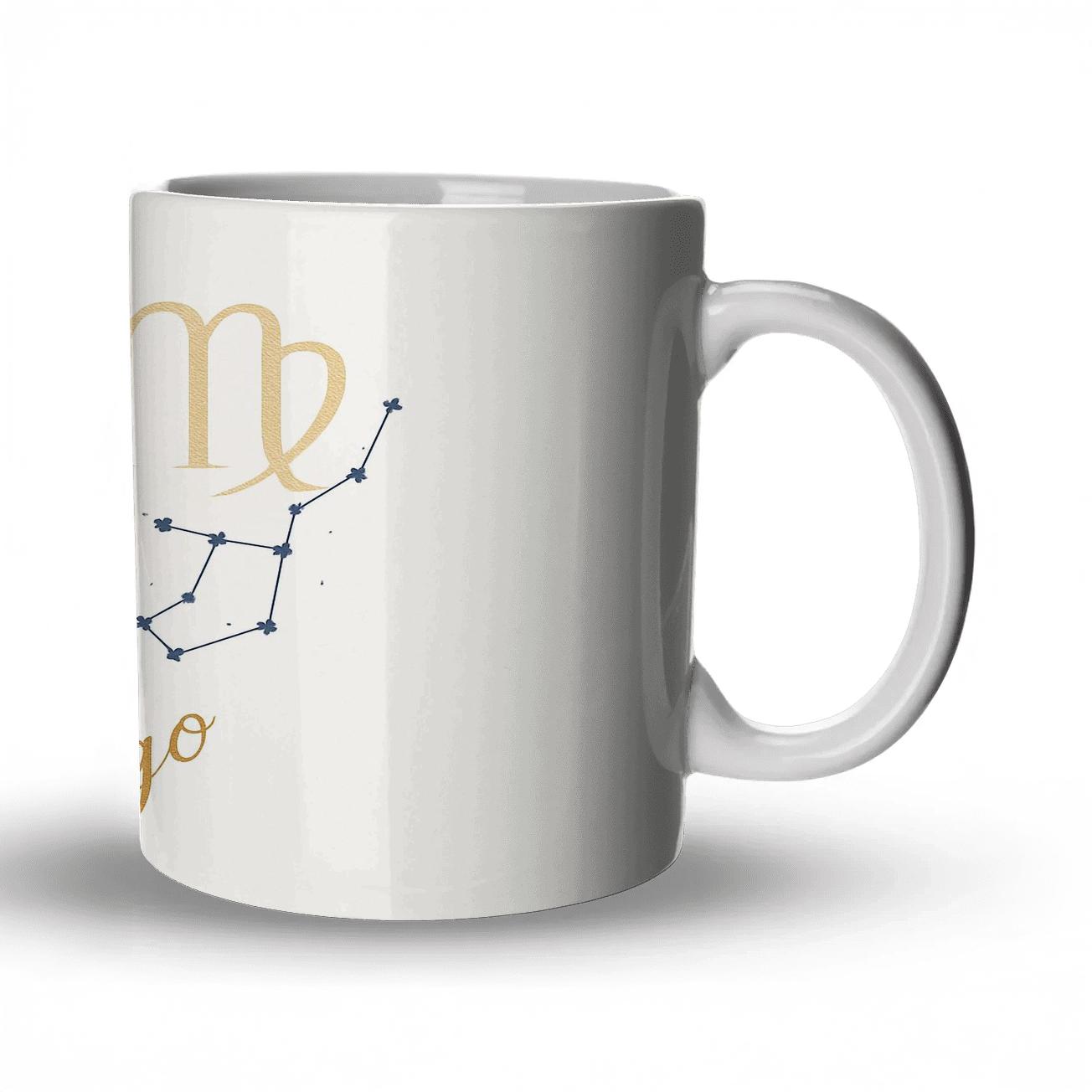 Virgo Celestial Elegance custom printed mugs