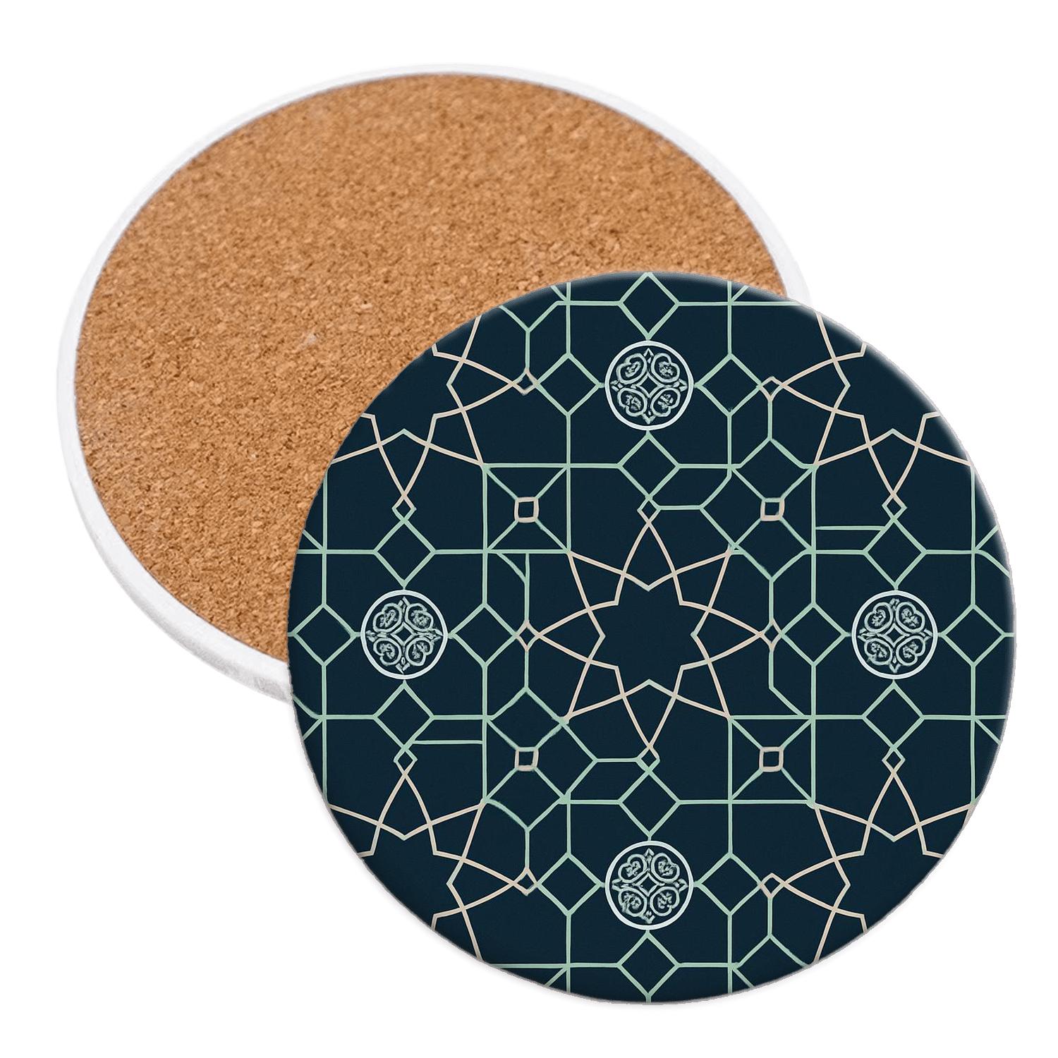 Interlaced Moorish Lattice coasters for home decor