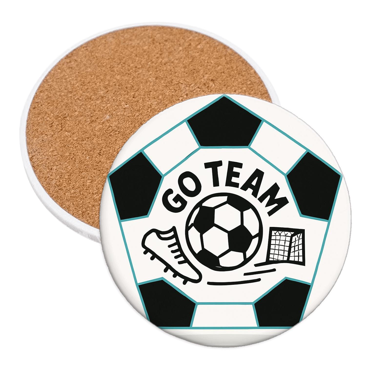 Pitch Loyal Soccer Minimalist personalized drink coasters