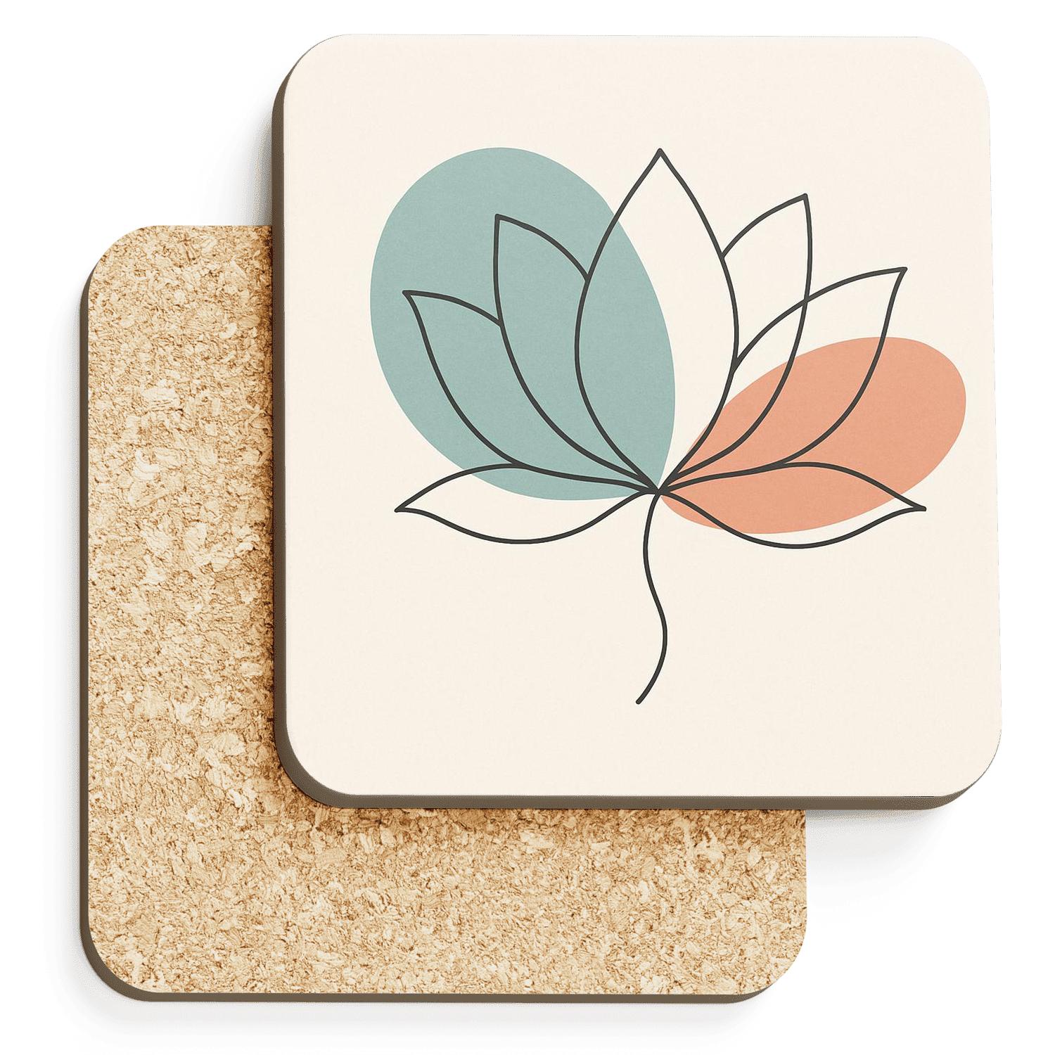Lotus Contour Harmony decorative beverage coasters