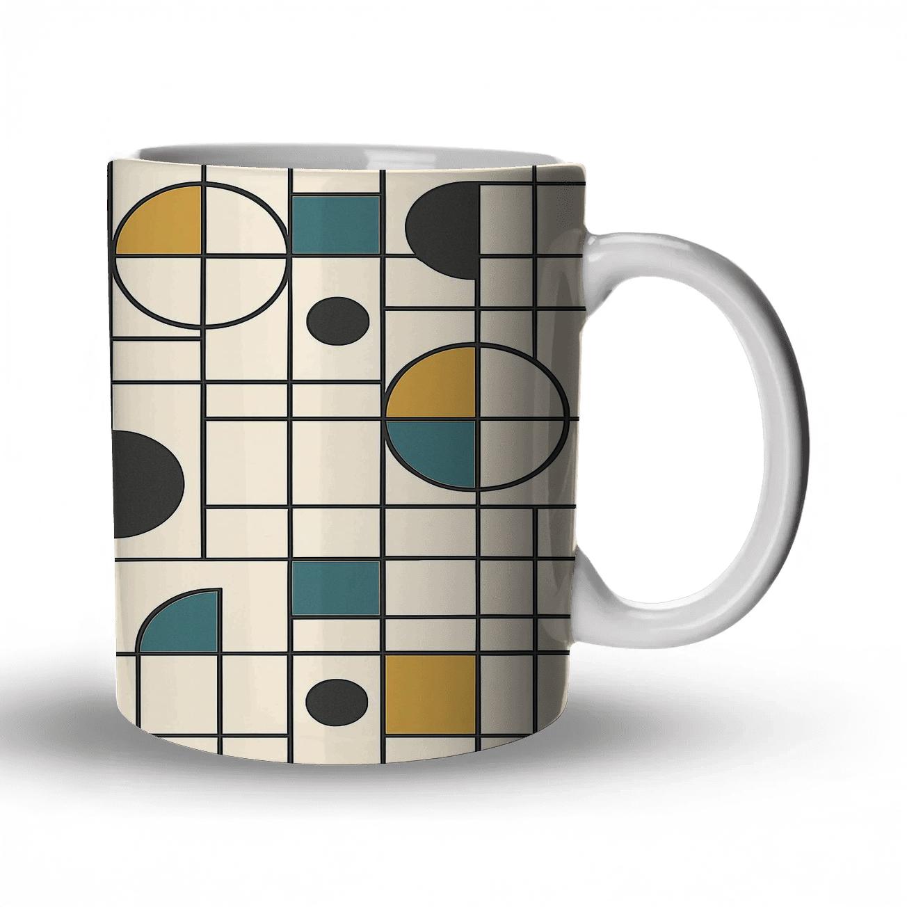 Bauhaus Geometric Ornament gift mugs for occasions