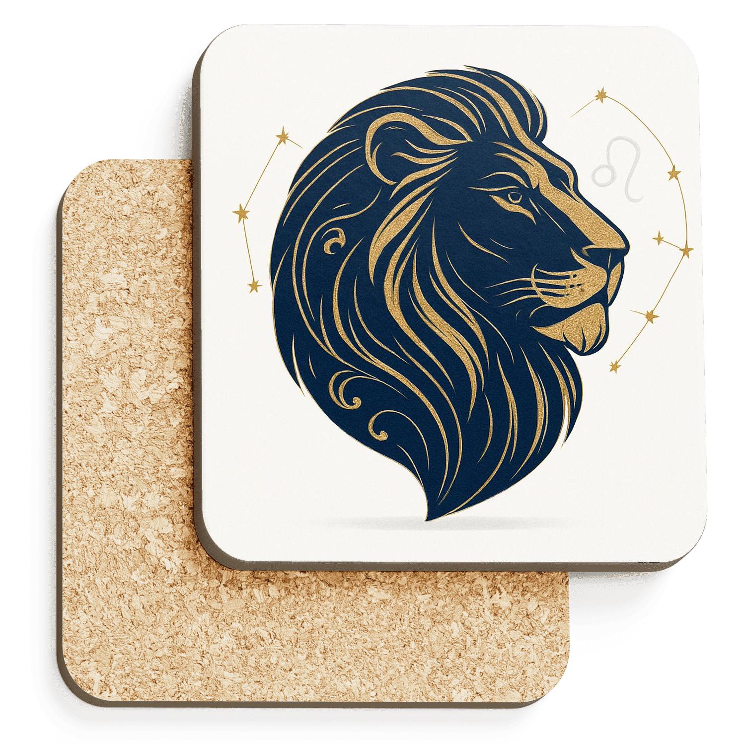 Leo Regal Line personalized drink coasters