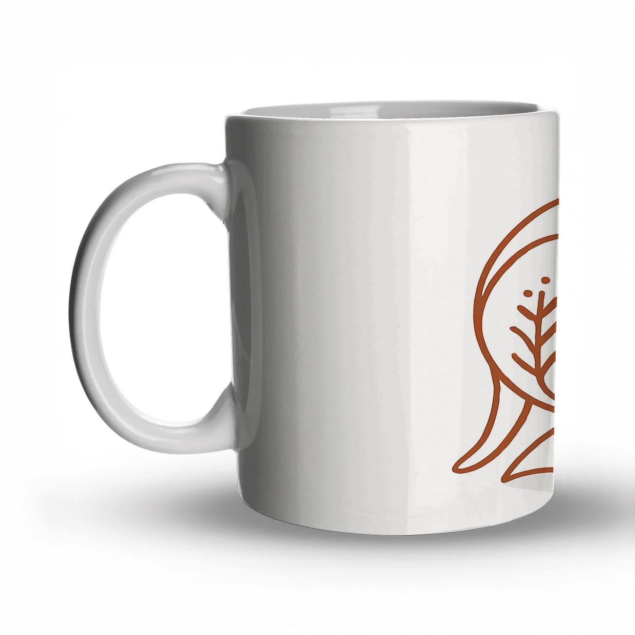 Minimal Fox Emblem travel mugs with handles