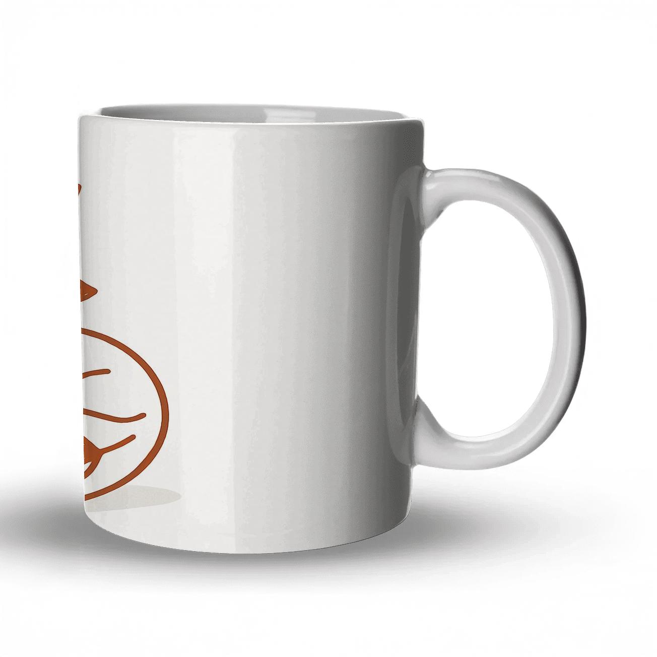 Minimal Fox Emblem travel mugs with handles