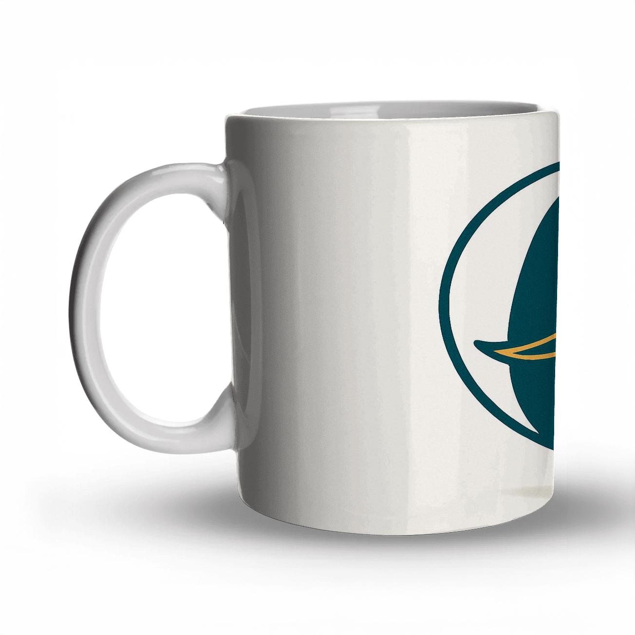 Serene Elephant Crest custom printed mugs