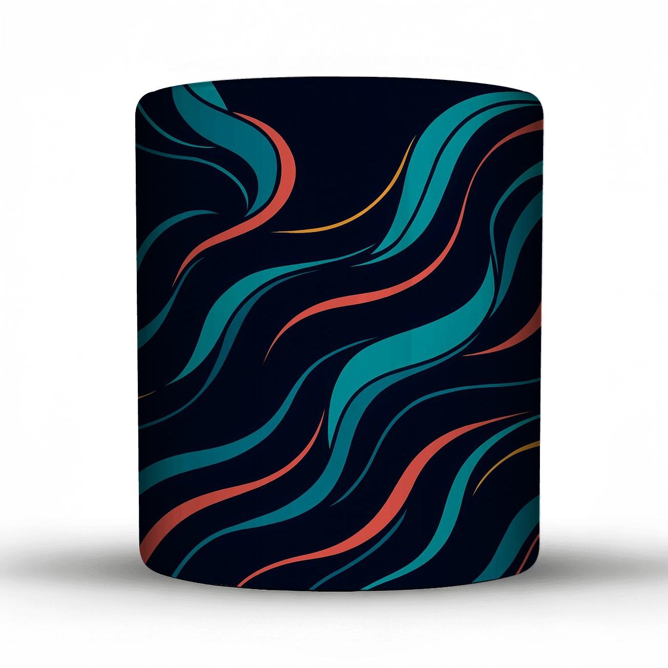 Cosmic Ribbon Flow ceramic coffee mugs