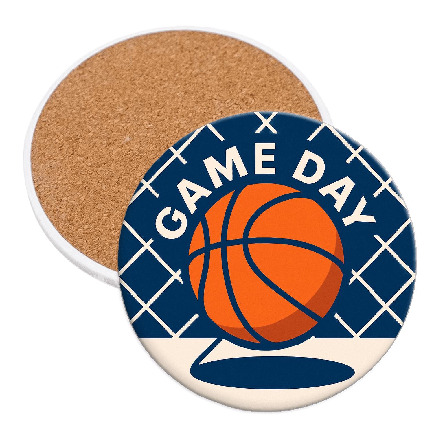 Basketball Net Geometry wooden table coasters
