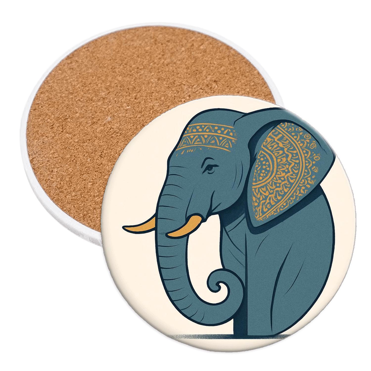 Contemporary Elephant Totem decorative beverage coasters