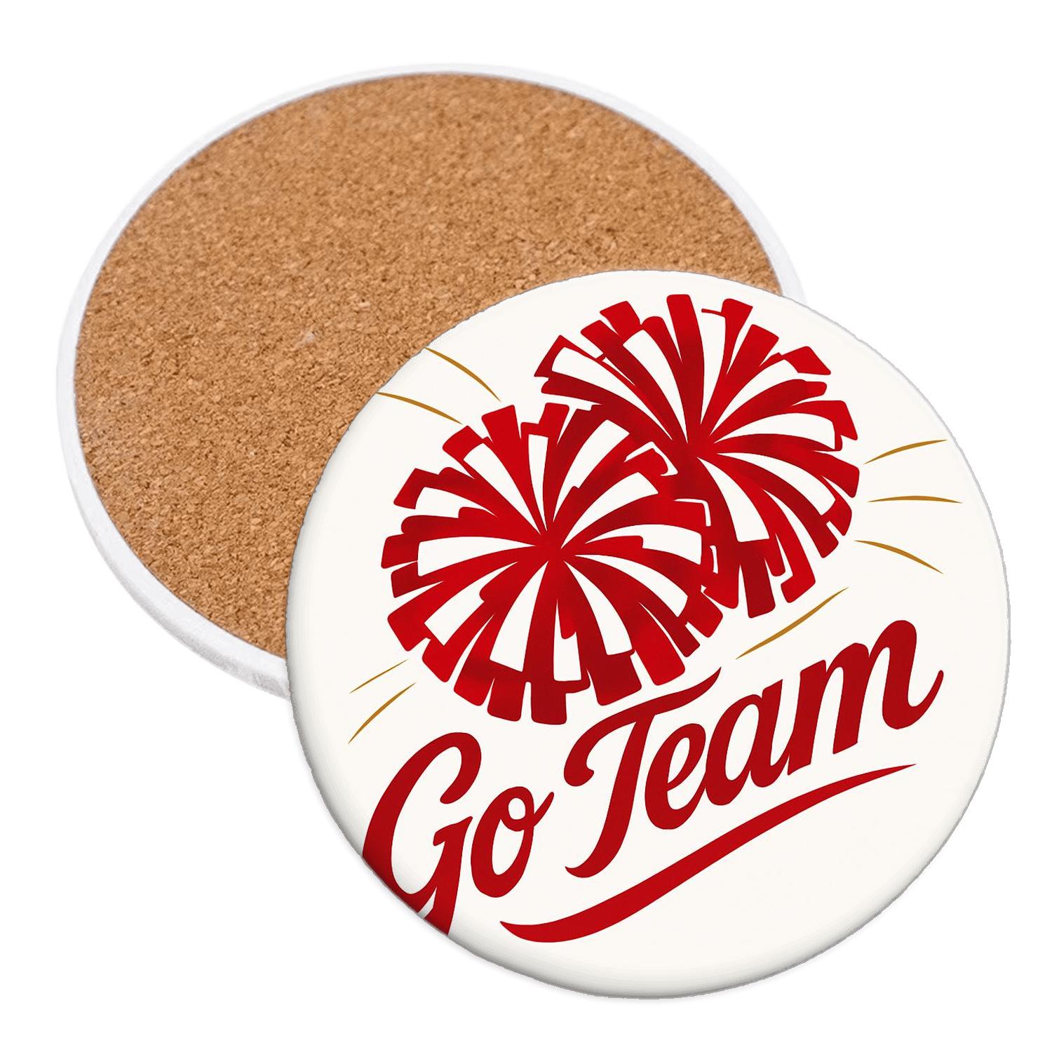 Cheer Pom Motion custom engraved coasters