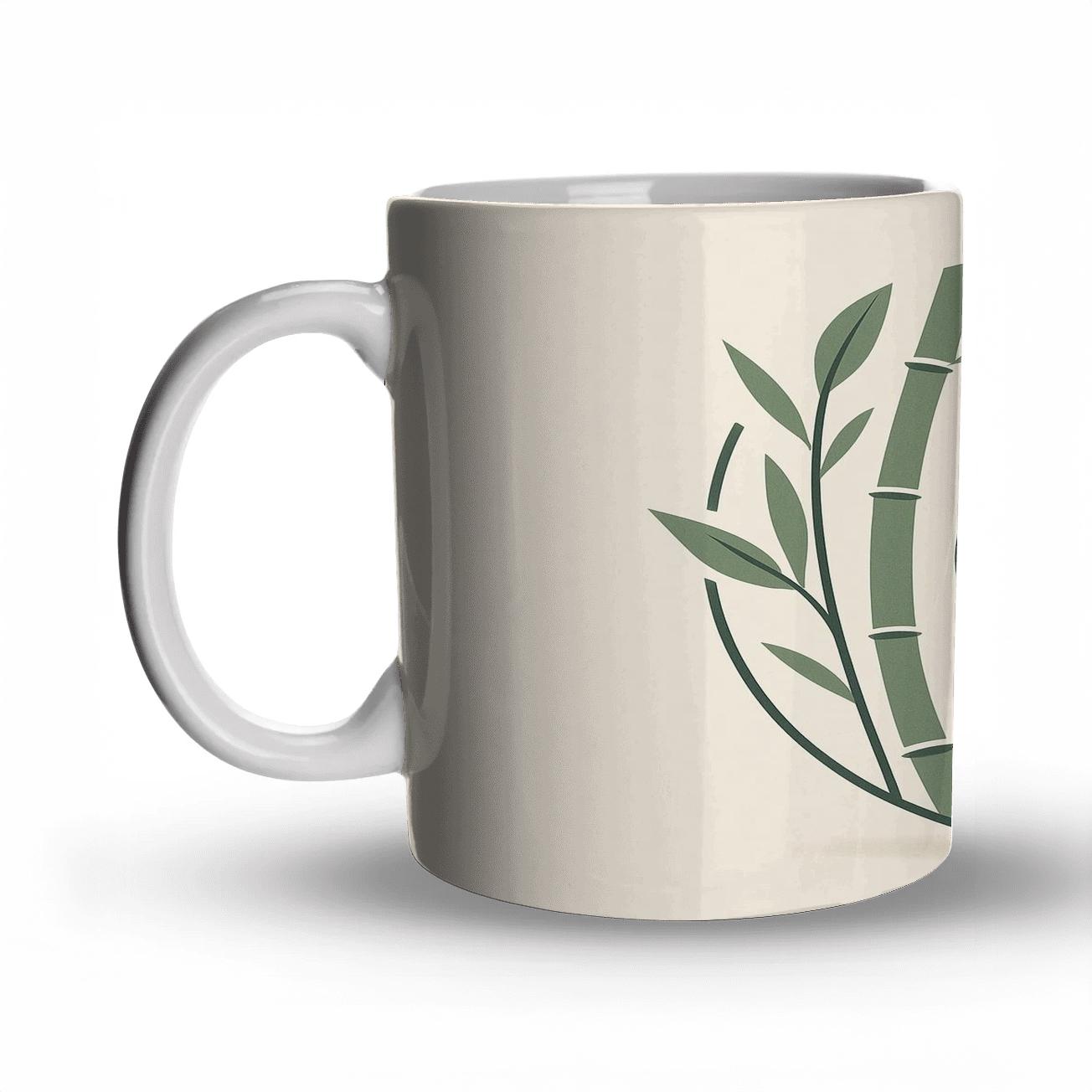 Serene Bamboo Panda Motif premium drinkware mugs