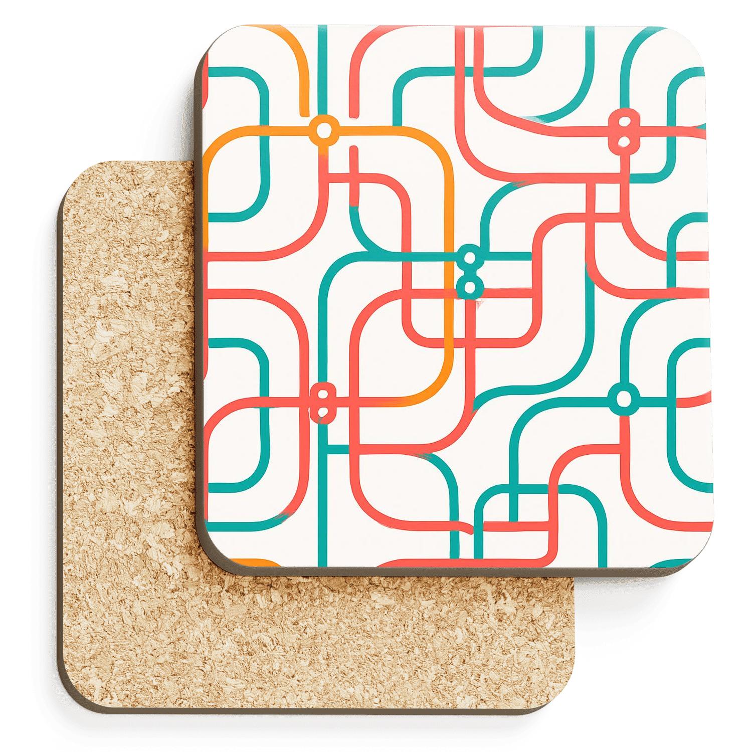 Solar Ribbon Grid absorbent drink coasters