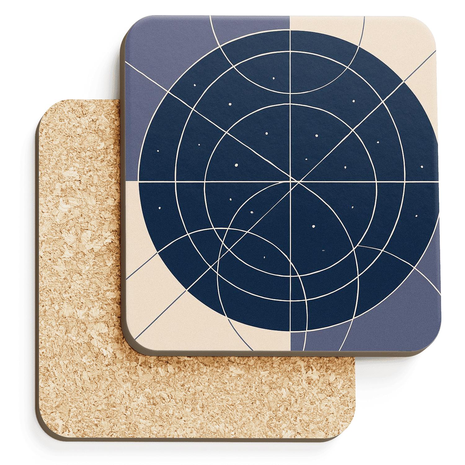 Celestial Geometry decorative beverage coasters