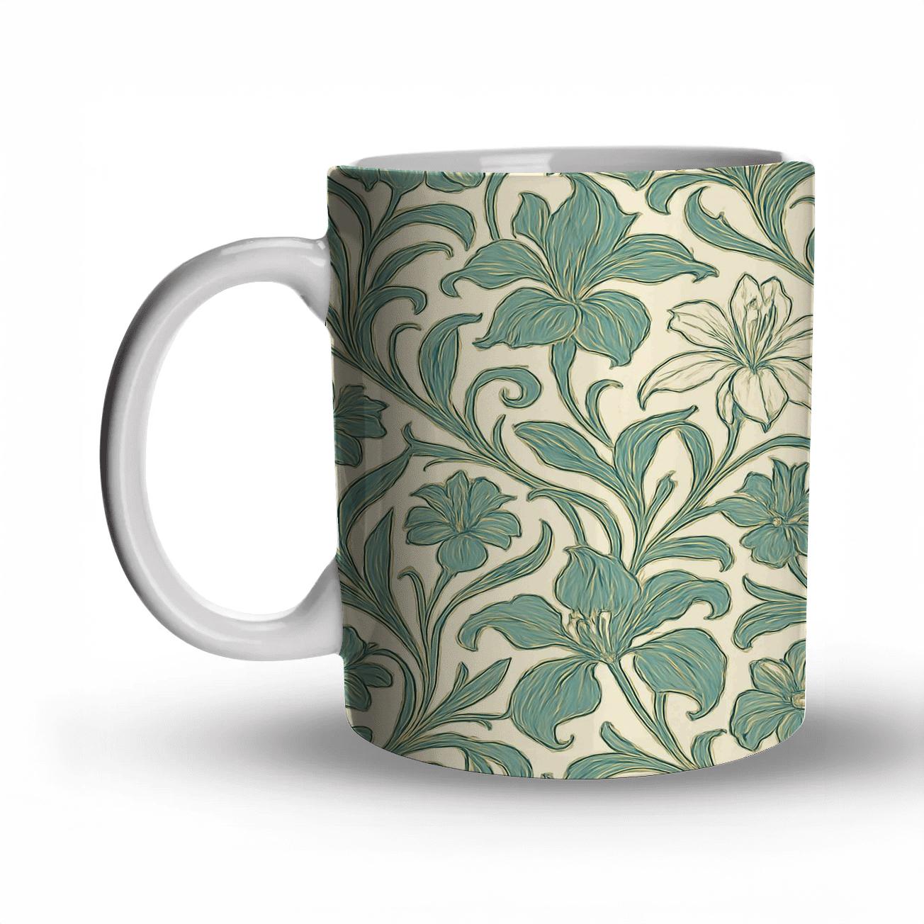 Art Nouveau Floral Harmony novelty coffee mugs