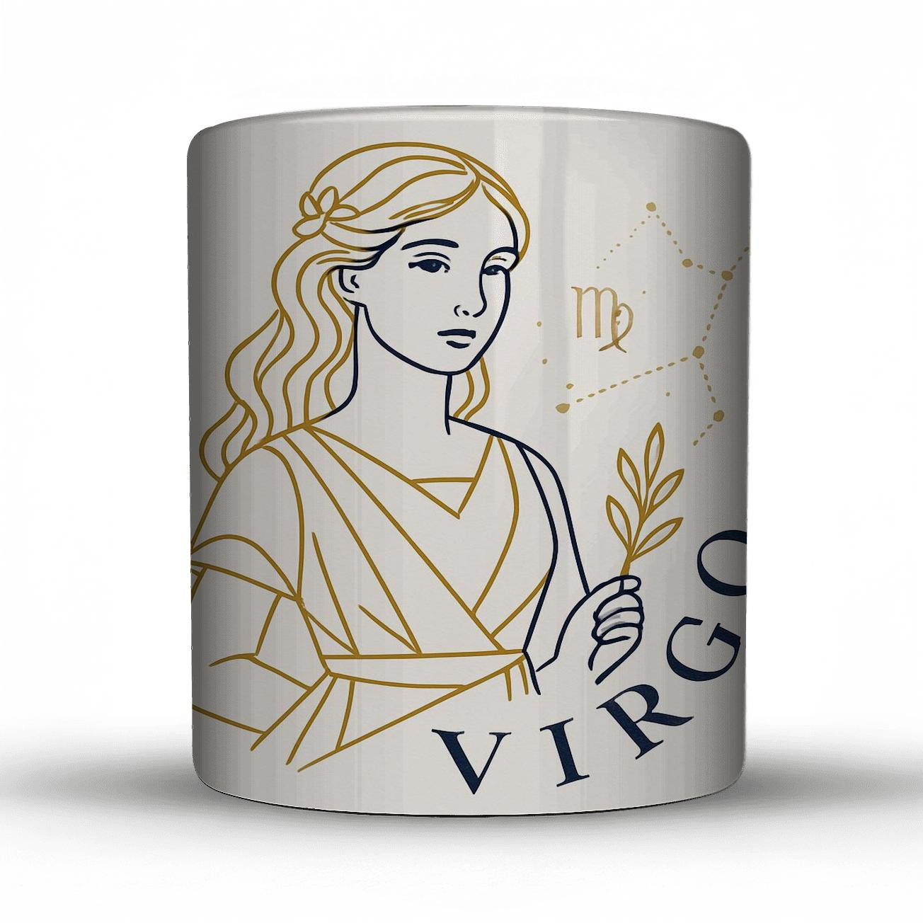 Virgo Quiet Geometry gift mugs for occasions