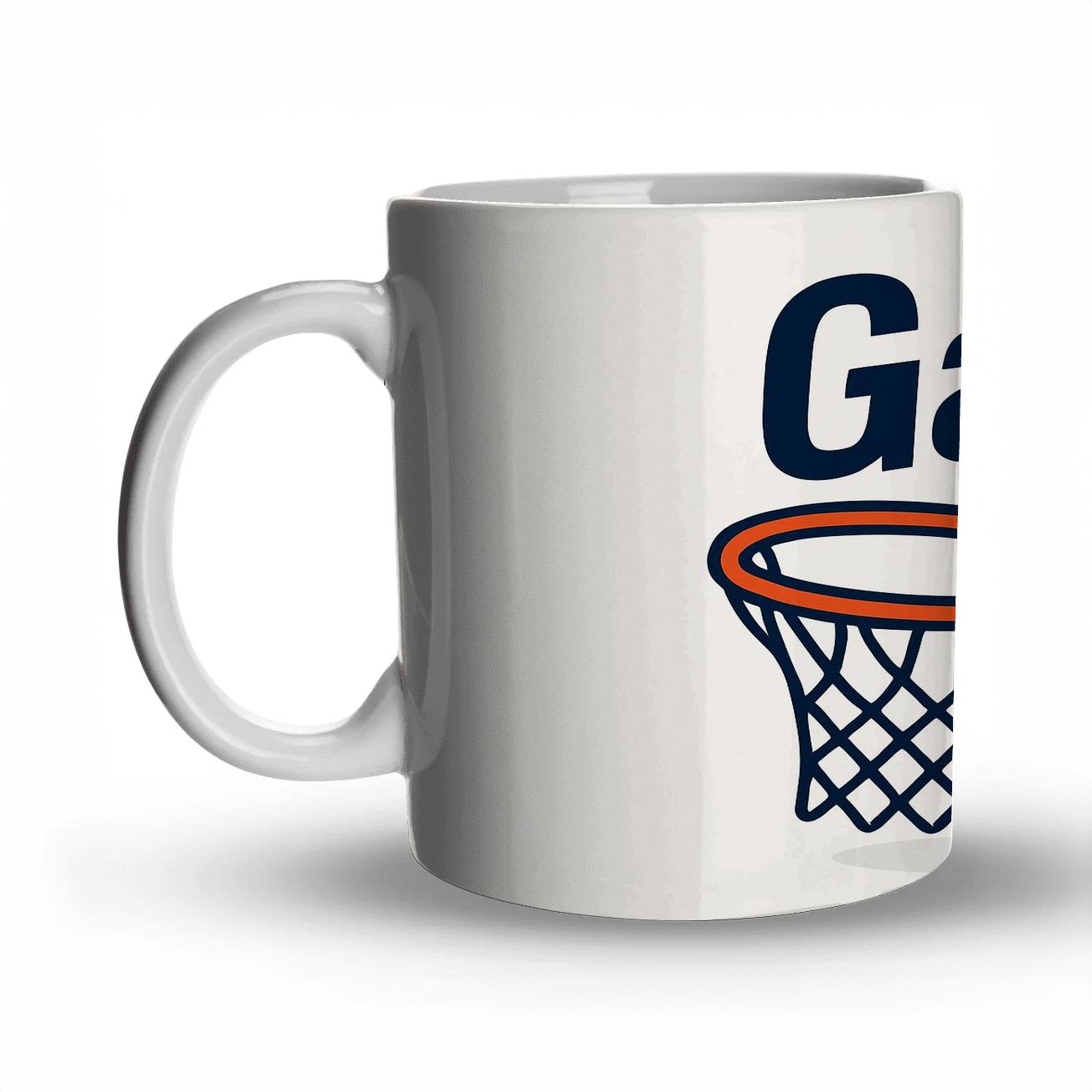 Dynamic Basketball Hoop Line Art decorative mug sets
