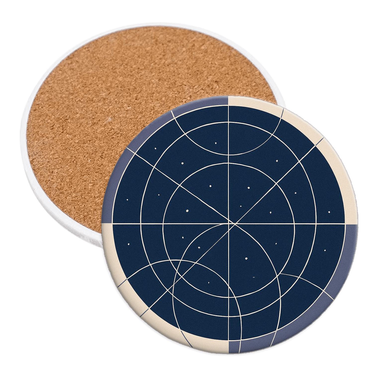 Celestial Geometry decorative beverage coasters