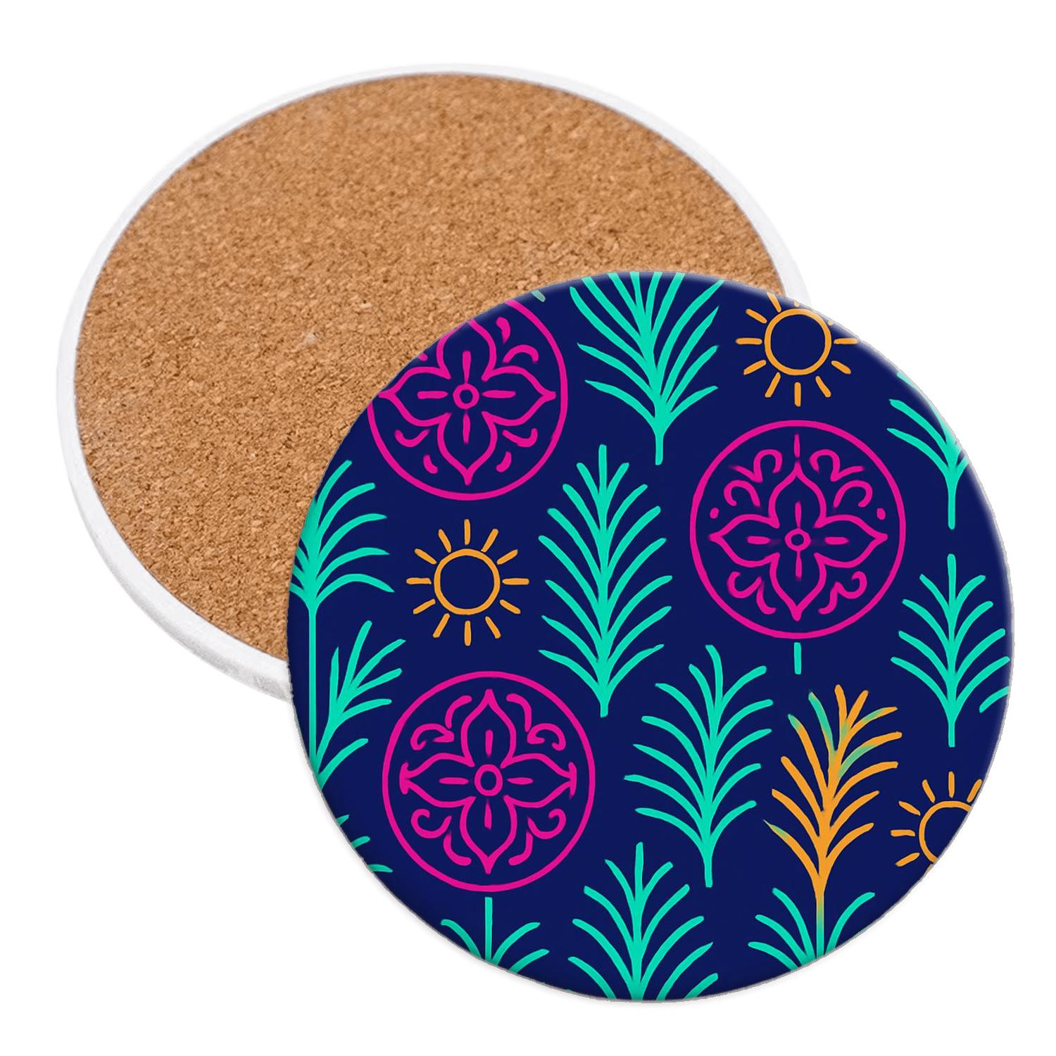 Electric Oasis Motif stone coaster collections