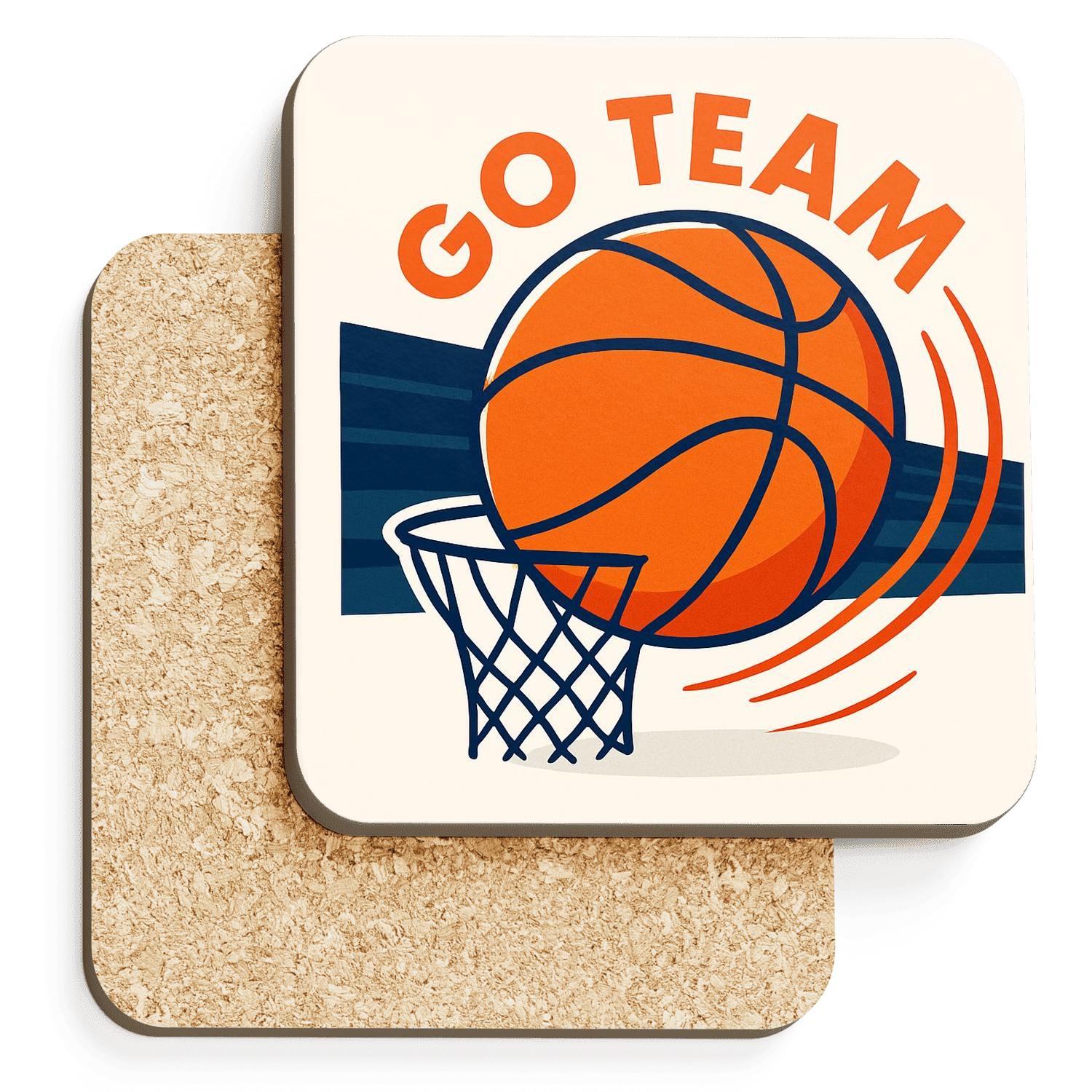 Basketball Net Minimalist cork coaster sets