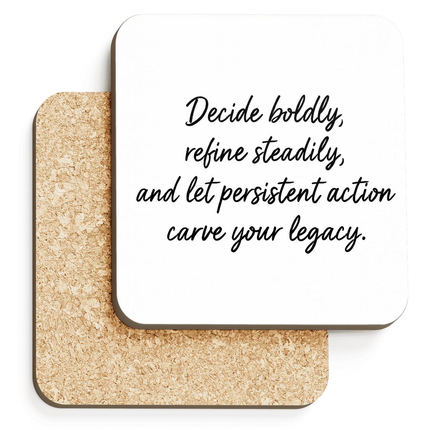 Carve Your Legacy elegant tabletop coasters