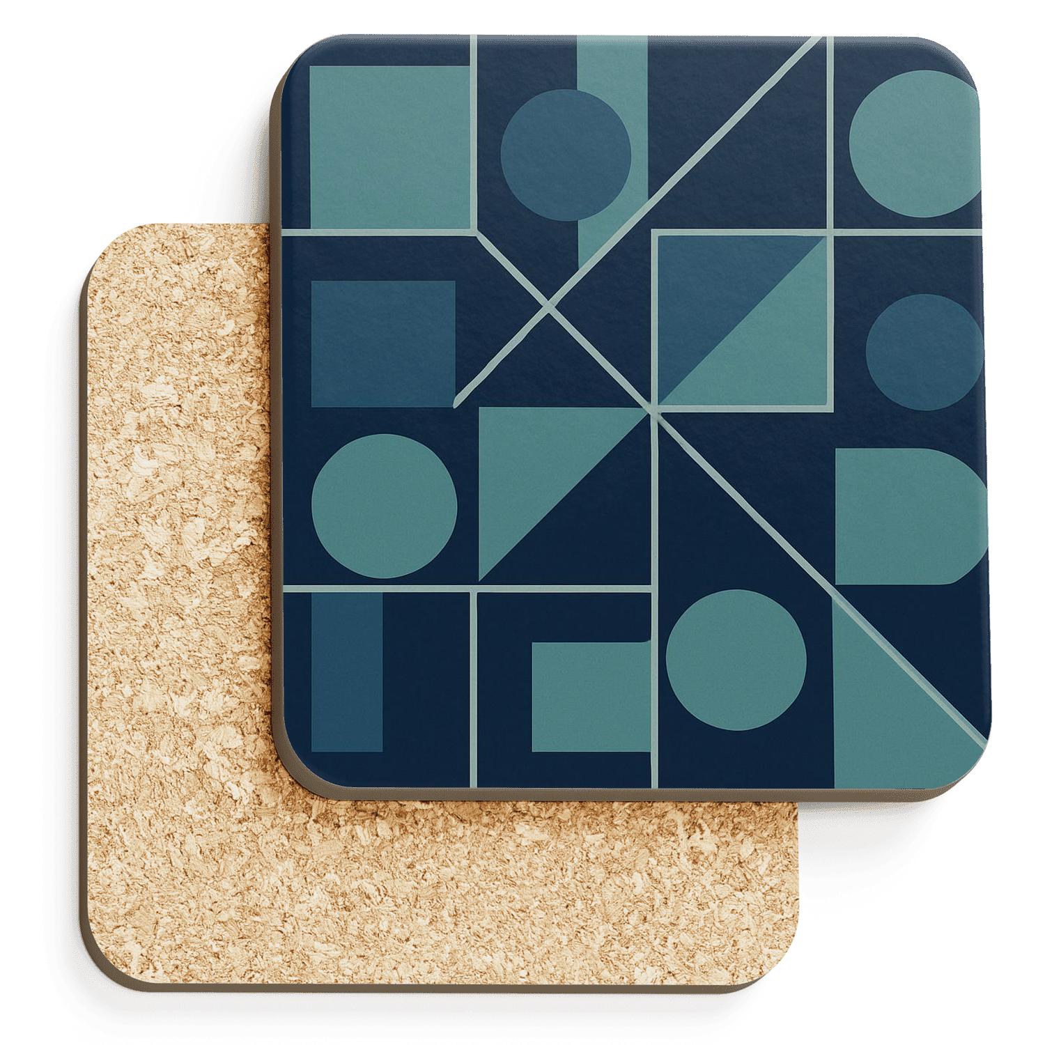 Modular Bauhaus Grid decorative beverage coasters