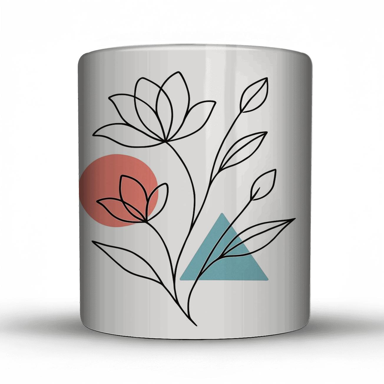 Minimalist Botanical Harmony novelty coffee mugs