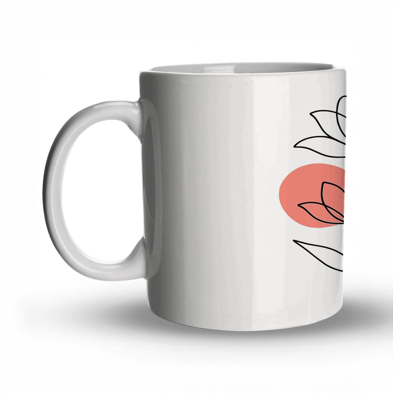 Minimalist Botanical Harmony novelty coffee mugs