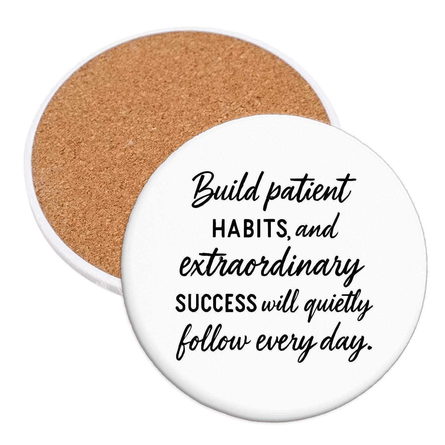 Quietly Follow Success wooden table coasters