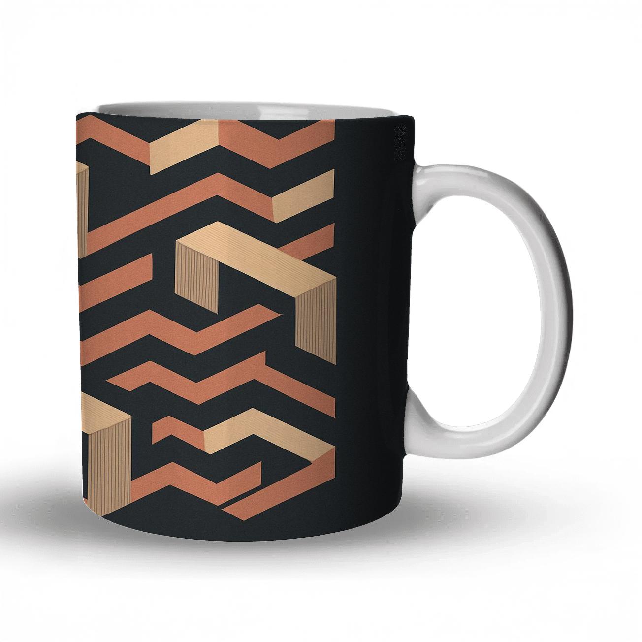 Desert Prism Grid novelty coffee mugs