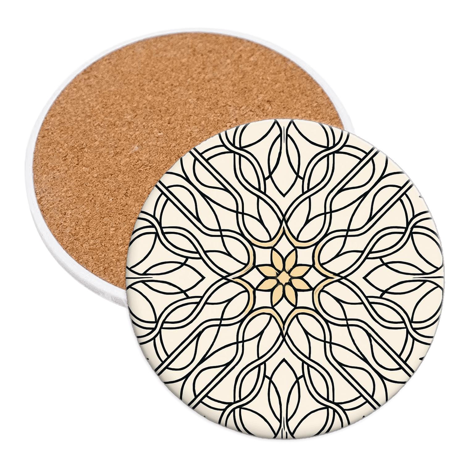 Parametric Arabesque custom engraved coasters